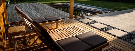Piscines en bois massif immergé